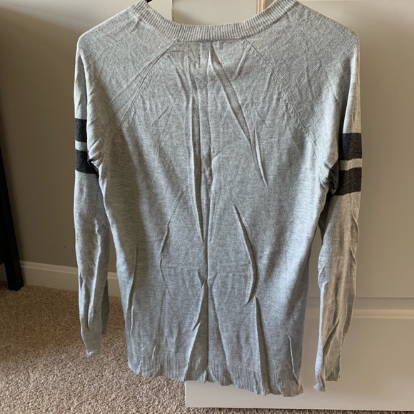 Varsity-style Gray Sweater - Picture 2 of 5